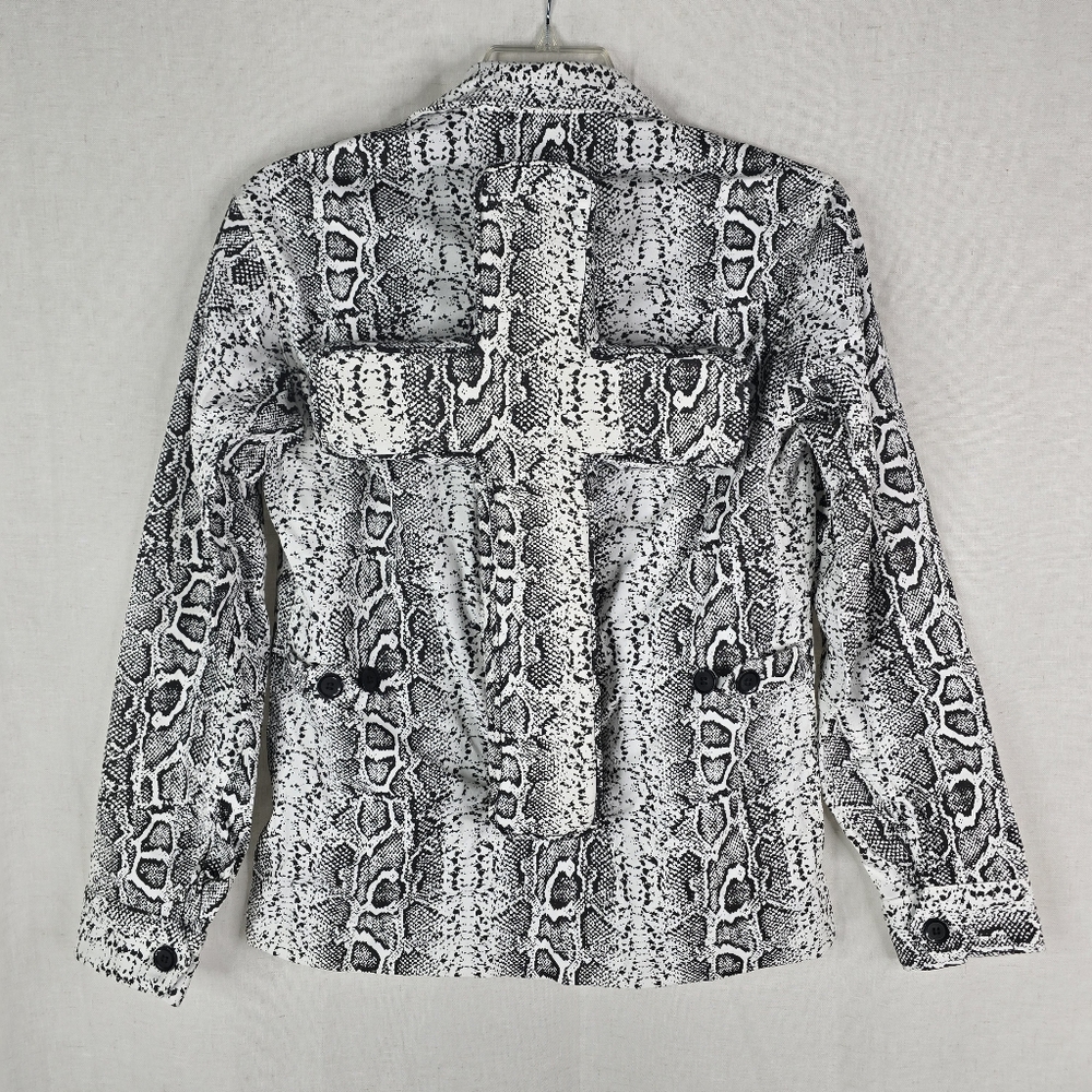 Seventh Heaven Mens Small Snake Print Cotton 3D Cross Jacket Opium Ken Carson